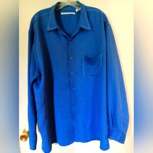 LINEA DOME BLUE Button‎ Up Shirt. Sz.